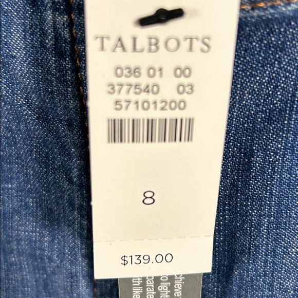 Talbots Blue Denim Lace-Up Dress Stated Piece NWT - Picture 4 of 5